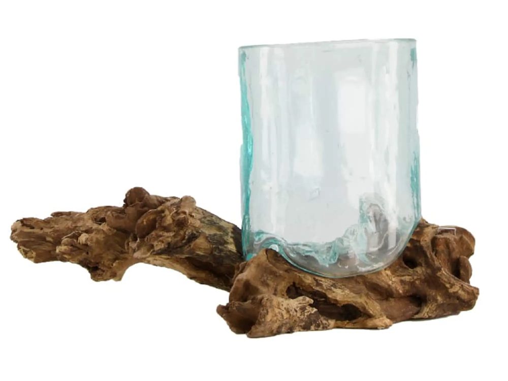 Wurzel mit Glas H: 30 cm