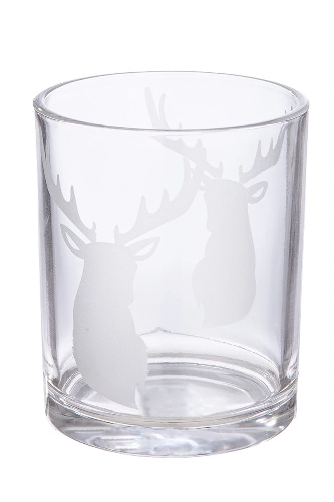 Hirschkopf, Glas H: 13 cm