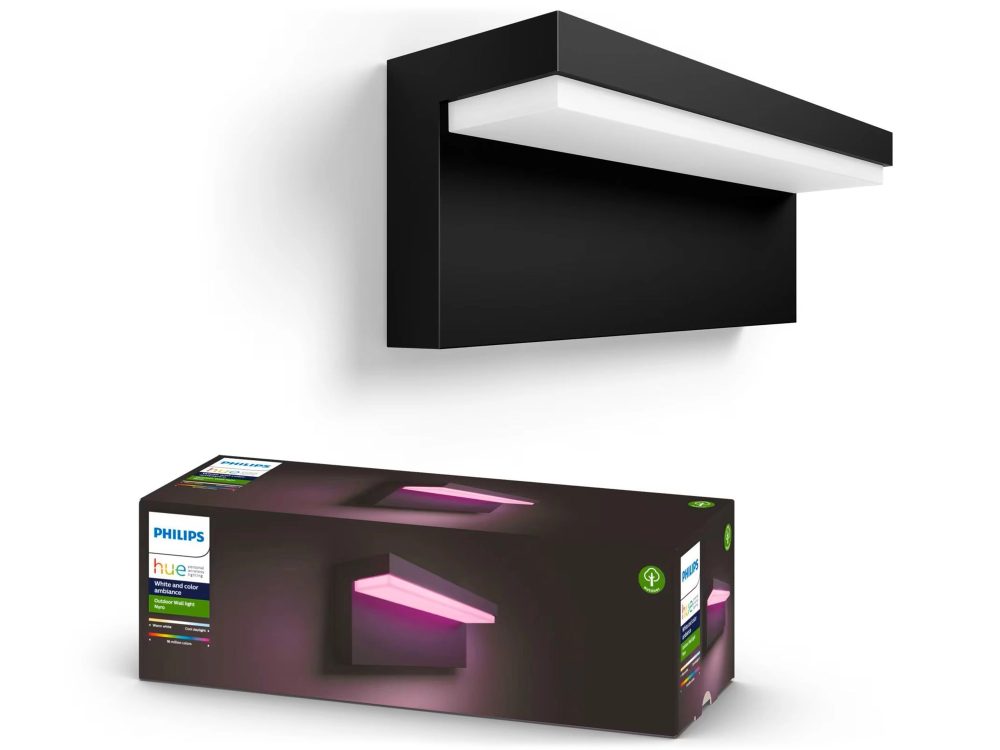 Philips Hue White and Color Ambiance Waca - Garten-Wandleuchte (Schwarz)
