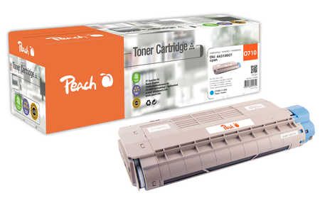 Peach Tonermodul cyan kompatibel zu OKI 44318607