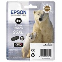 Original Tintenpatrone XL foto schwarz Epson No. 26XL pbk, T2631