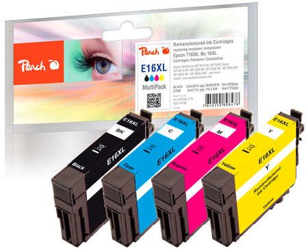 Peach Spar Pack Tintenpatronen kompatibel zu Epson T1636, T163