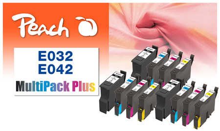 Peach Spar Pack Plus Tintenpatronen kompatibel zu Epson T0321,T0422, T0423, T0424