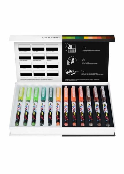 KARIN Pigment Deco Brush 29C3 Nature Colors Set 12 Farben