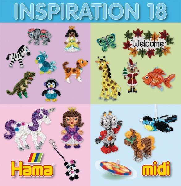 Hama 399-18 - Heft Inspiration Nr. 18, für Bügelperlen Midi