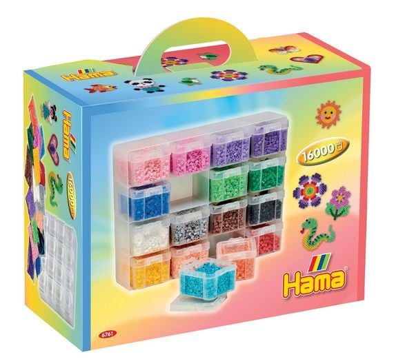 Hama 6761 - Midi Bügelperlen, Superbox, 16000 Perlen, bunt