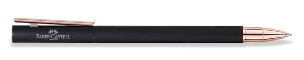 Faber Castell - Neo Slim Metall Tintenroller, Schwarz Mit Rosegold