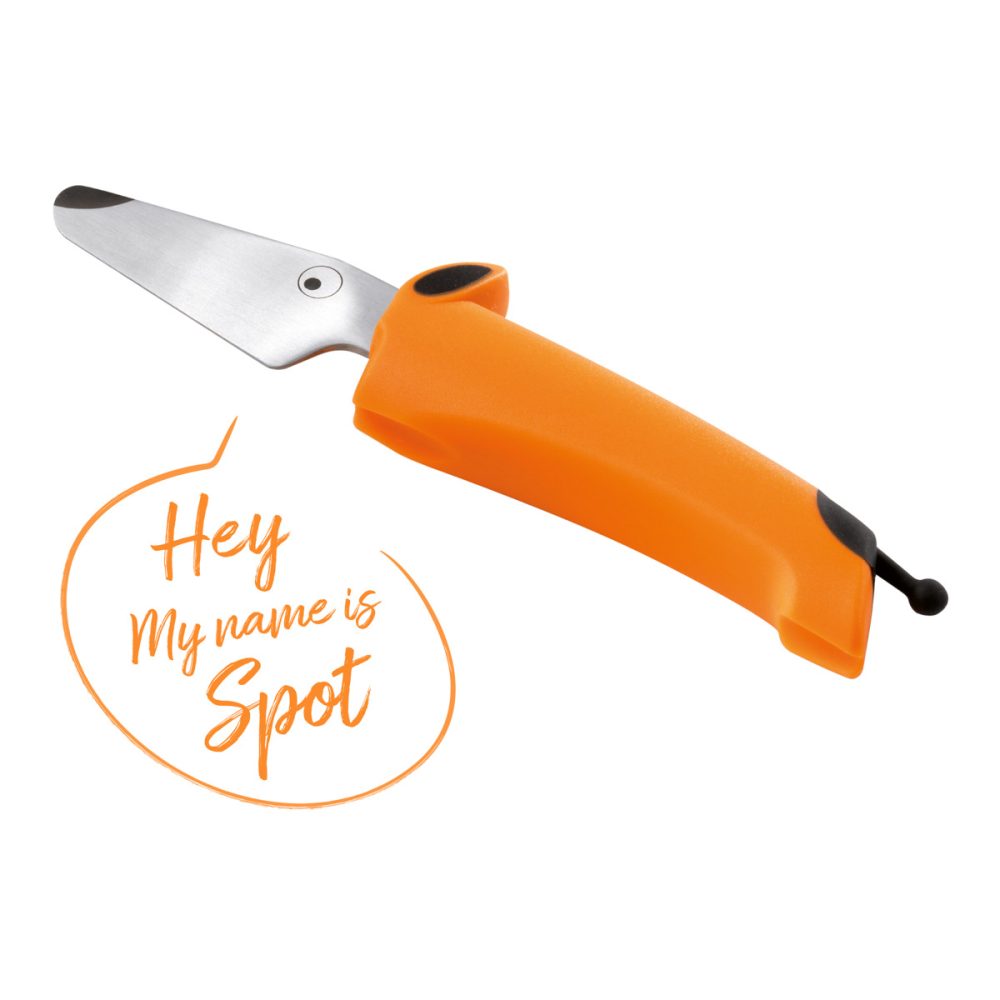 Kuhn Rikon kinderkitchen® Messer Hund BACKCARD - orange