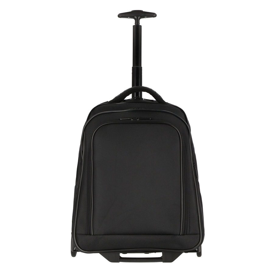 Dermata Lederwaren Trolley Rucksack 47,5cm aus Nylon in Schwarz