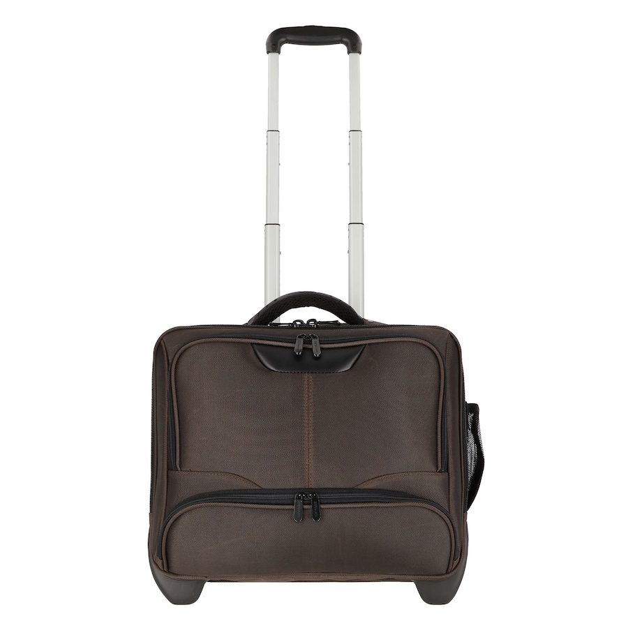 Dermata Lederwaren Business Trolley 44cm aus Nylon in Braun