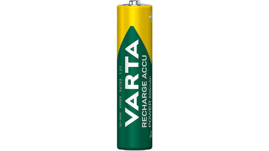 Varta Longlife - Wiederaufladbare AAA Batterie (Grün/Silber)