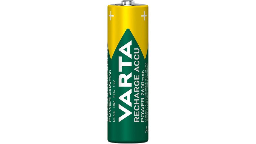 RECHARGE Power Mignon (AA) NiMH Akku mit 2600mAh - 4 Stück