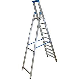 Krause 124562 Aluminium Stufen-Stehleiter Arbeitshöhe (max.): 4.35 m Silber 13 kg