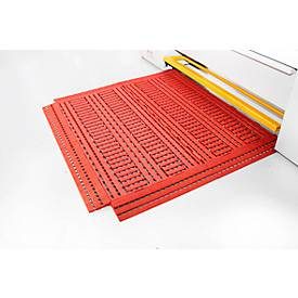 Kunststoff-Bodenrost aus Polyethylen LxB 1200 x 600 mm, VE 5 Stück rot
