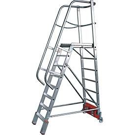 Krause 833037 Aluminium Podestleiter Arbeitshöhe (max.): 3.90 m Silber 44 kg