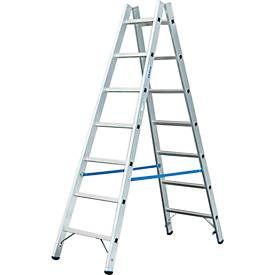 Krause STABILO® 124913 Aluminium Stufen-Doppelleiter Arbeitshöhe (max.): 3.30 m Silber 7.5 kg