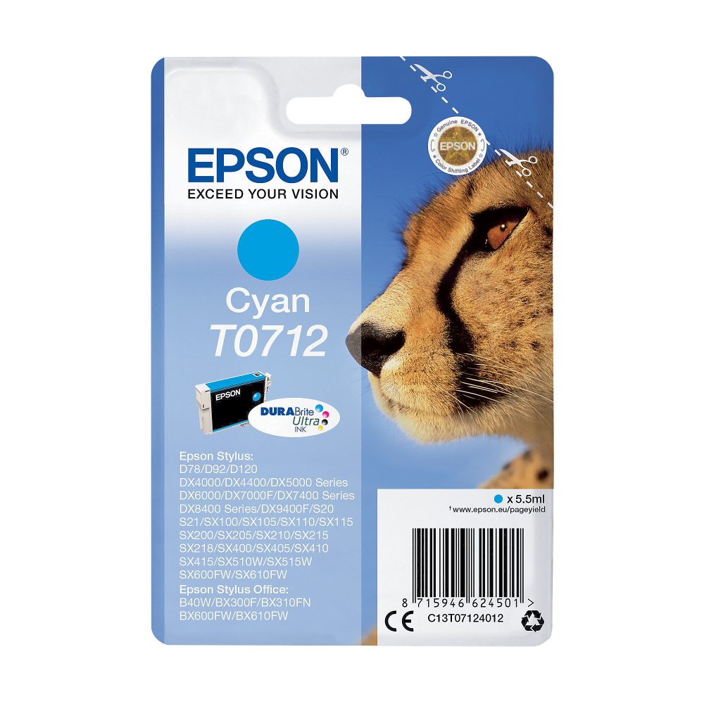 Epson T071240 cyan Tintenpatrone