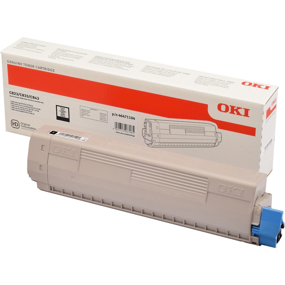 Original Tonerpatrone schwarz OKI 46471104