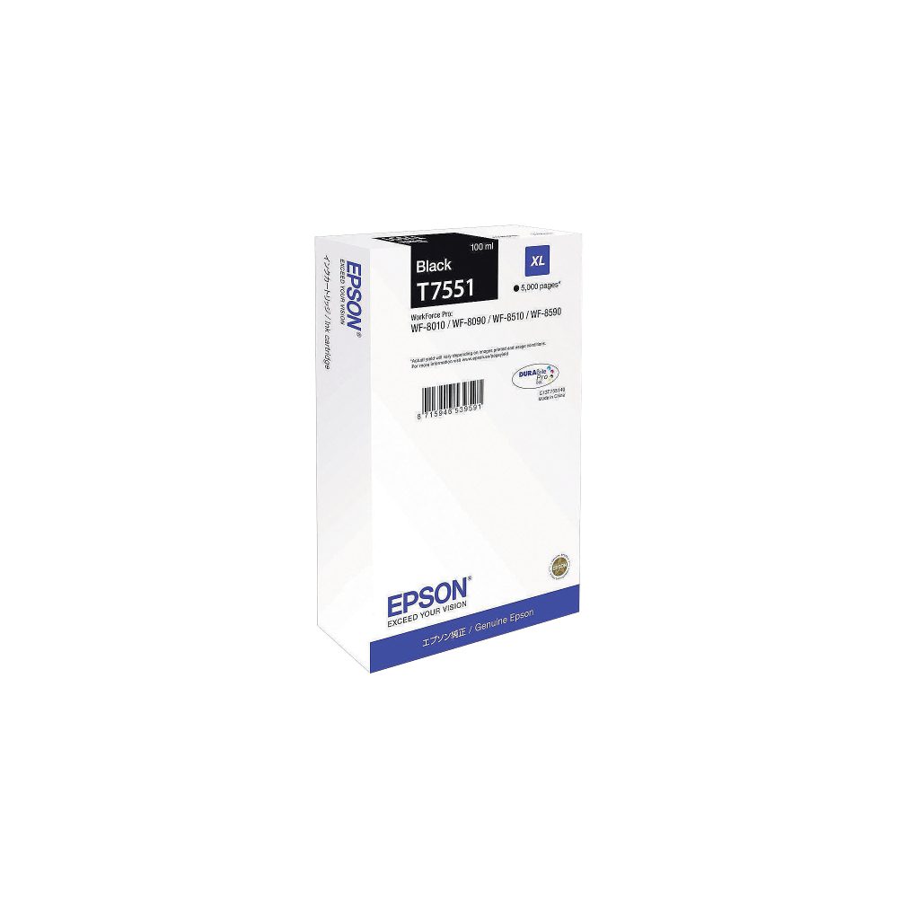 Original Tintenpatrone XL schwarz Epson T755140