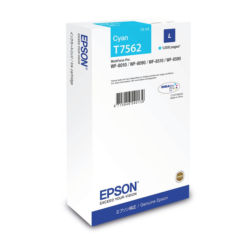 Original Tintenpatrone cyan Epson T756240