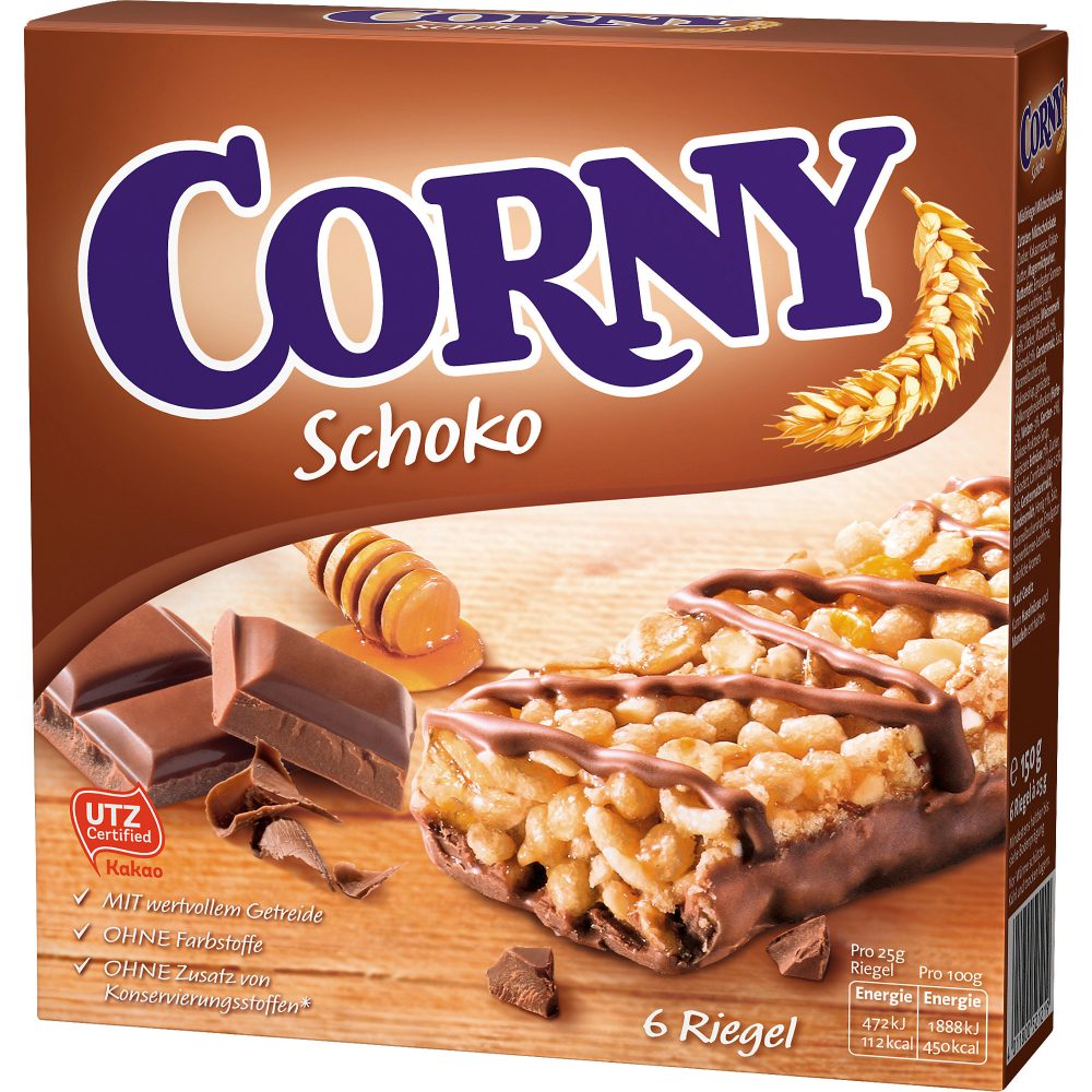 Corny Schoko Müsliriegel - 1 Packung à 6 x 25 g