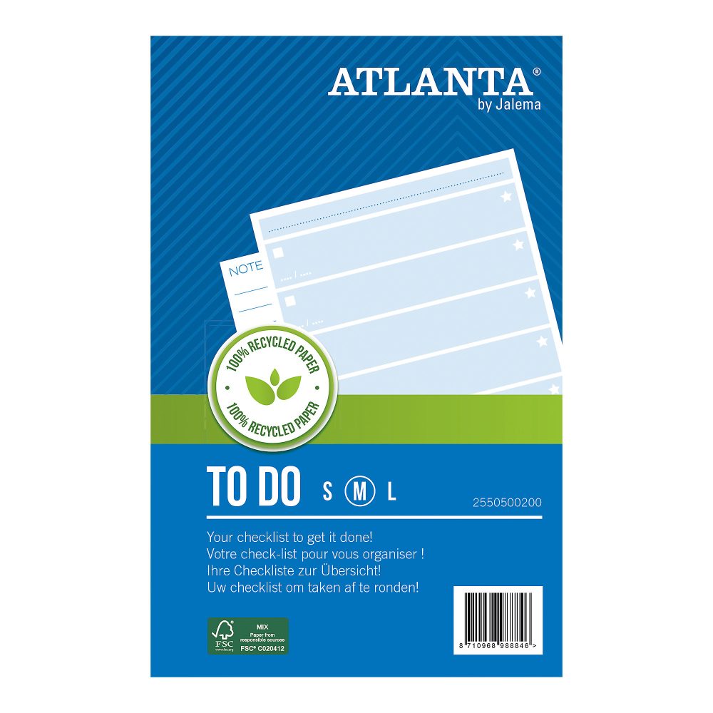Atlanta Notizblock To-Do Medium 13,5 x 19,5 cm Weiß