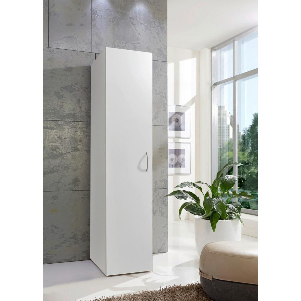 Xora Schrank in weiss , Multiraumkonzept , Holzwerkstoff , 6 Fächer , 30x185x40 cm , Dekorfolie,Nachbildung,Nachbildung , Typenauswahl, Beimöbel erhältlich, umfangreiches Zubehör erhältlich, In verschiedenen Grössen erhältlich, individuell pla