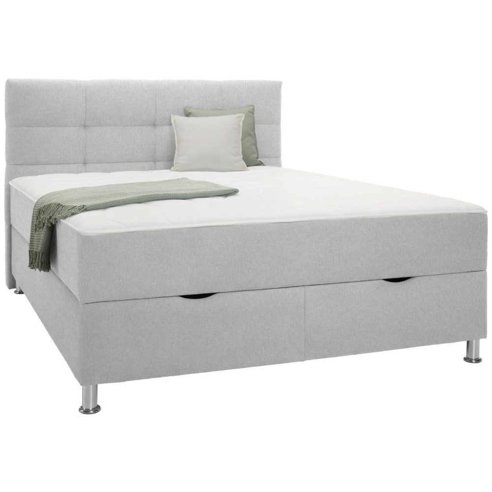 Boxbett Oviedo 160 In Hellgrau Ca. 160x200cm 160/200 cm Hellgrau 