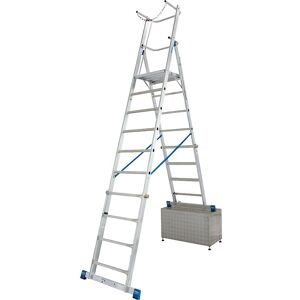 Krause 127648 Podestleiter fahrbar Arbeitshöhe (max.): 4.64 m Aluminium 26 kg
