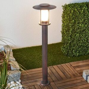 Rostfarbene LED-Wegeleuchte Pavlos