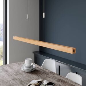 Holz-LED-Hängeleuchte Alin, eiche natur, 138 cm