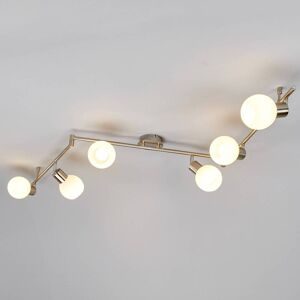 Elaina - LED-Deckenlampe, 6fl. nickel matt