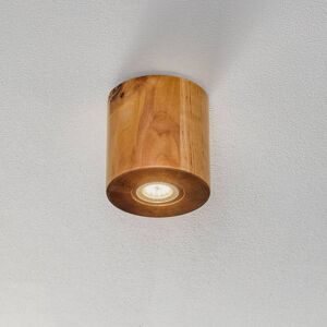 Deckenleuchte Ara als Zylinder aus Holz