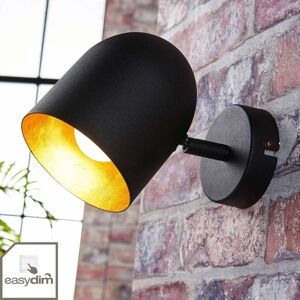 Schwarz-goldener LED-Spot Morik, easydim