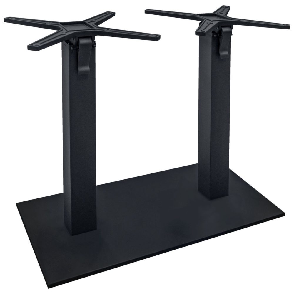 VEGA Outdoor Doppeltischsäule Jaro klappbar; 42x82x72 cm (BxLxH); schwarz; rechteckig