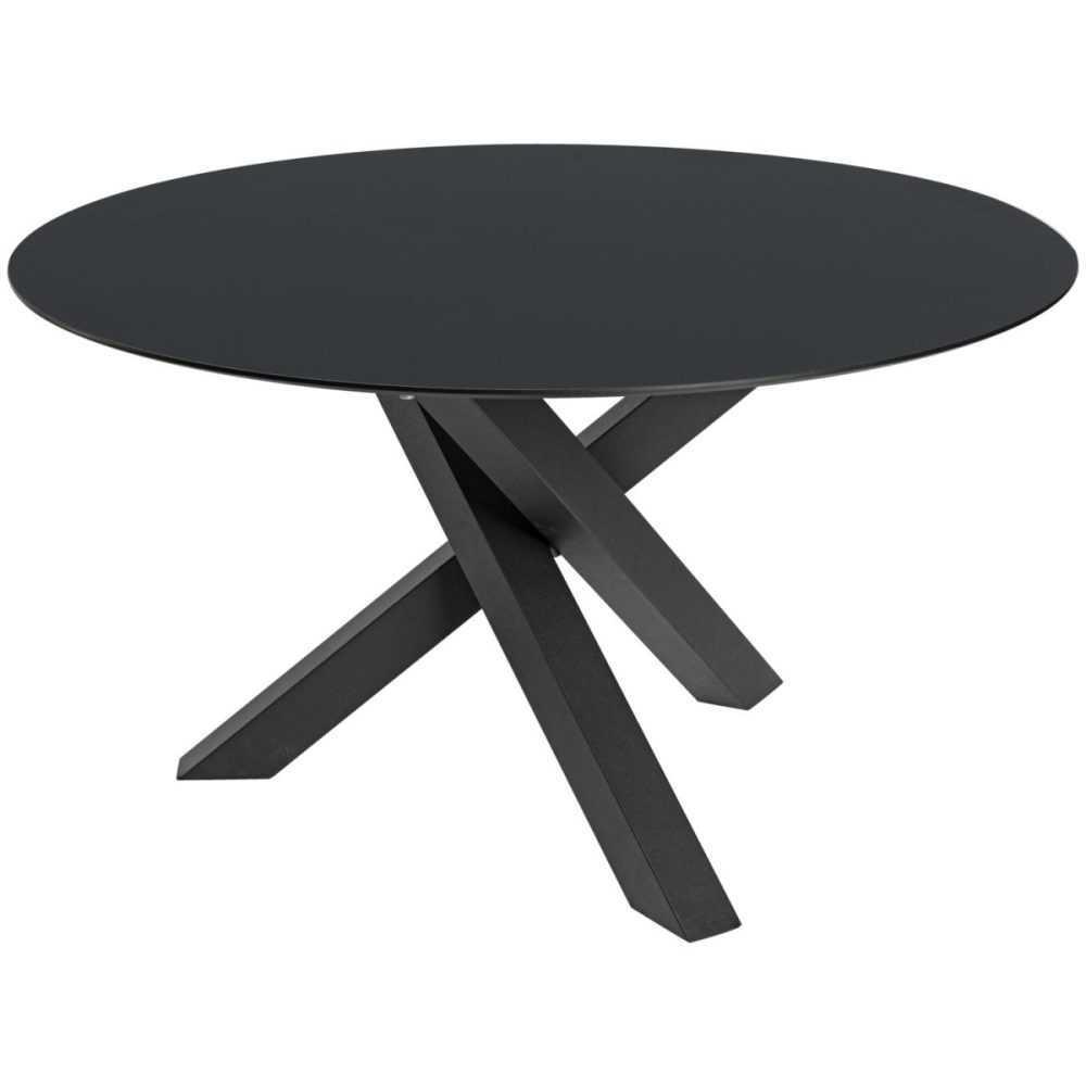 VEGA Outdoor Tisch Gwin rund; 130x72 cm (ØxH); Platte anthrazit, Gestell schwarz; rund