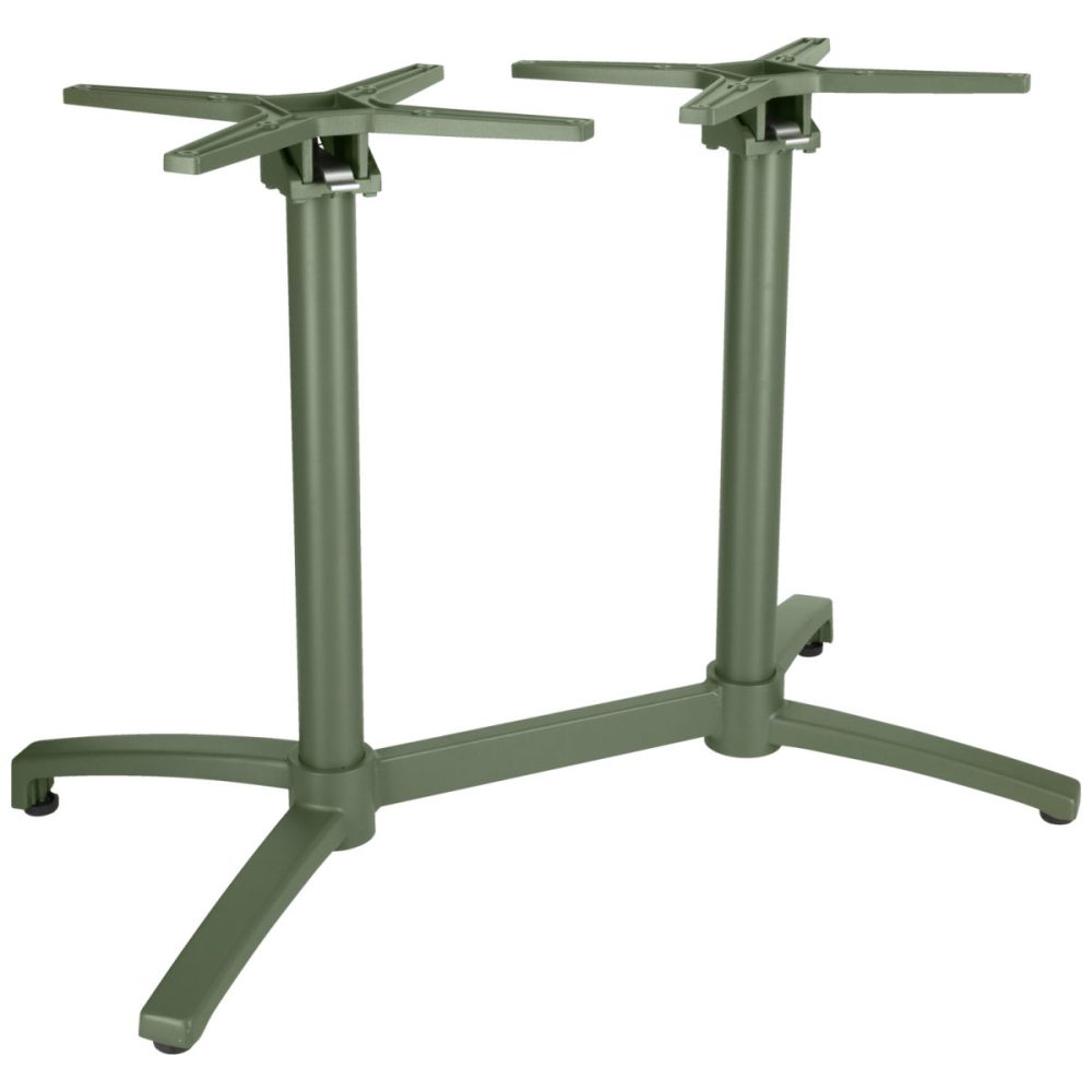 VEGA Outdoor Doppel-Tischgestell Taipa klappbar; 50x95x72 cm (BxLxH); oliv