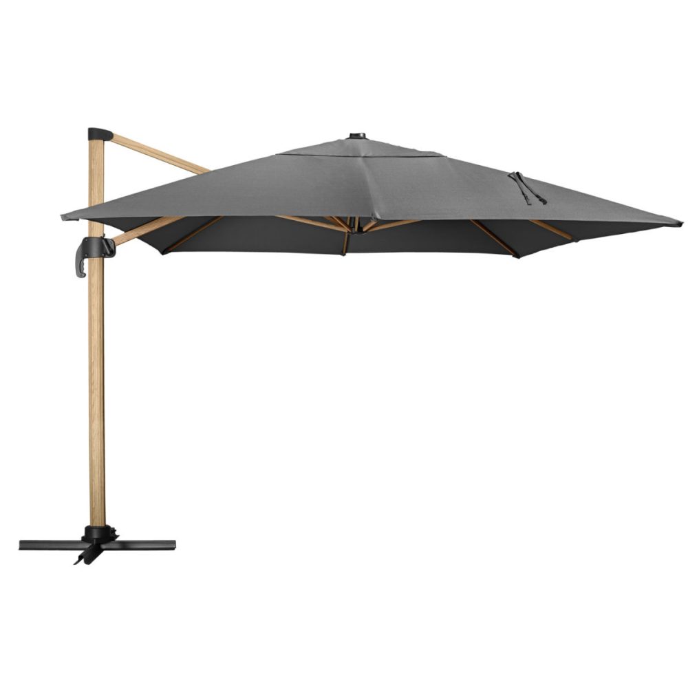 VEGA Ampelsonnenschirm Terrado; 300x400x275 cm (LxBxH); anthrazit/braun; rechteckig