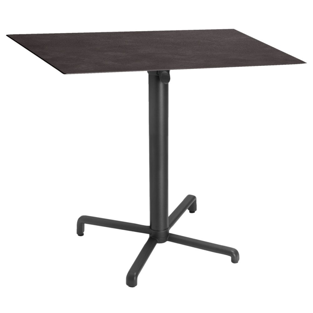 VEGA Outdoor Tisch Lift quadratisch; 68x68x72 cm (LxBxH); Platte graphit, Gestell anthrazit; quadratisch