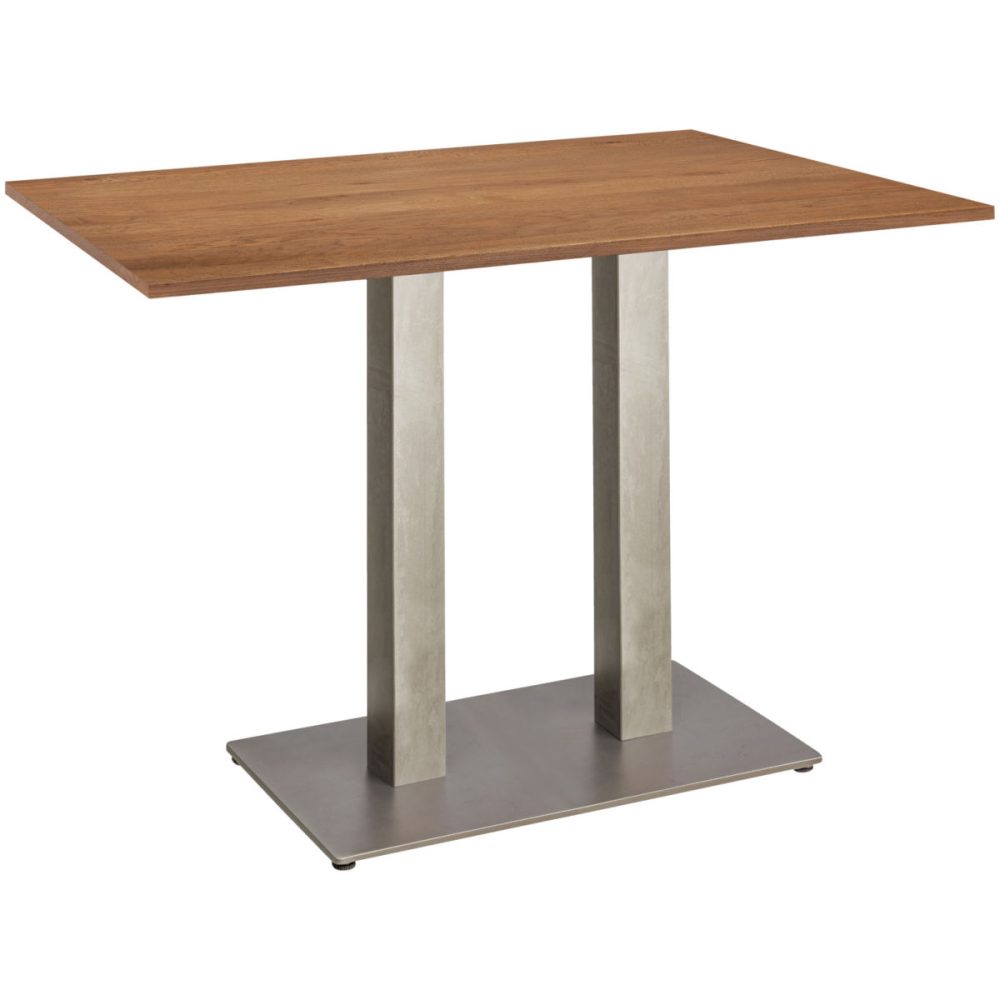 VEGA Esstisch Industrio; 120x80x75 cm (LxBxH); Platte eiche antik, Gestell vintage grau; rechteckig