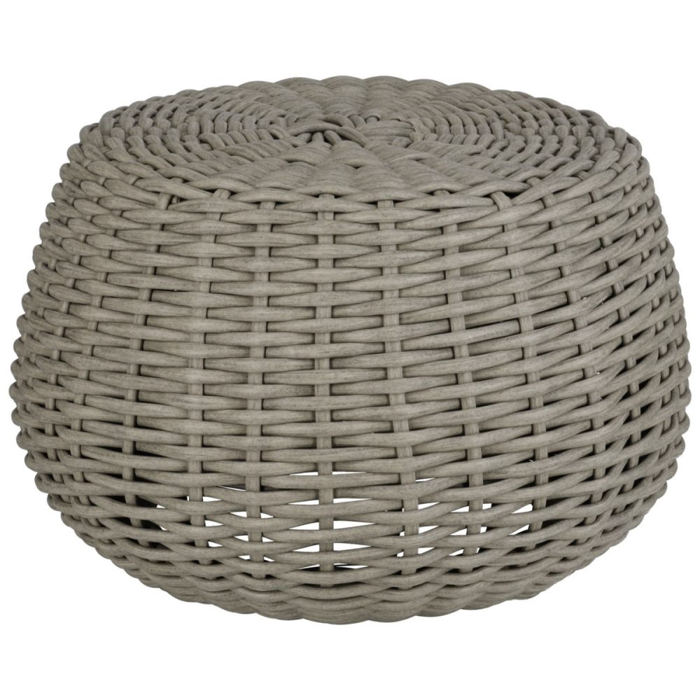 VEGA Outdoor Sitz-Pouf / Beistelltisch Tavano; 60x41 cm (ØxH); grau meliert; zylinderförmig
