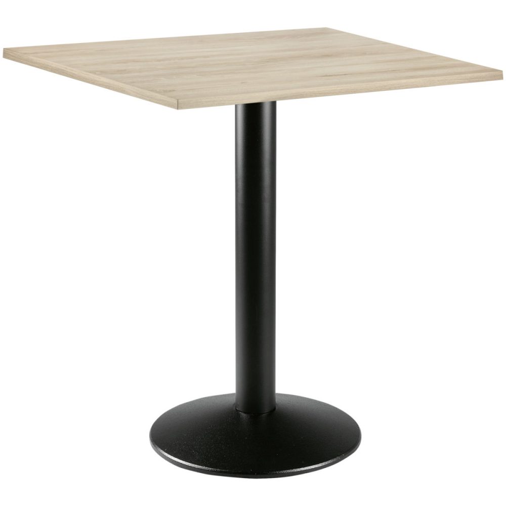 PULSIVA Esstisch Solona quadratisch; 68x68x73.9 cm (LxBxH); Platte buche, Gestell schwarz; quadratisch