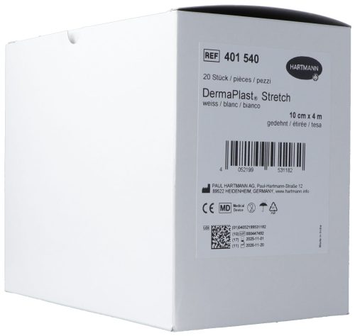 DermaPlast STRETCH elatische Gazebinde 10cmx4m weiss (20 Stück)