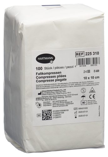 IVF Faltkompresse Typ 24 10x10cm 8 fach (100 Stück)