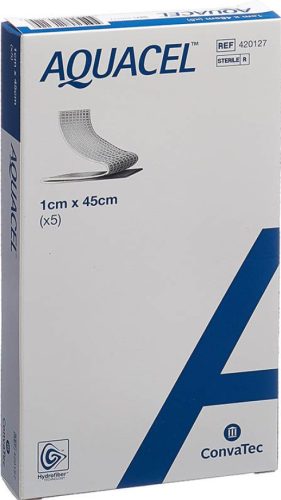 AQUACEL Hydrofiber Tamponaden 1x45cm starke Fasern (5 Stück)