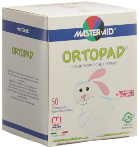 Ortopad Occlusionspflaster Medium weiss 2-4 Jahre 50 Stück