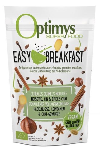 OPTIMYS Easy Breakfast Haselnuss Leinsamen Chai Bio (350g)