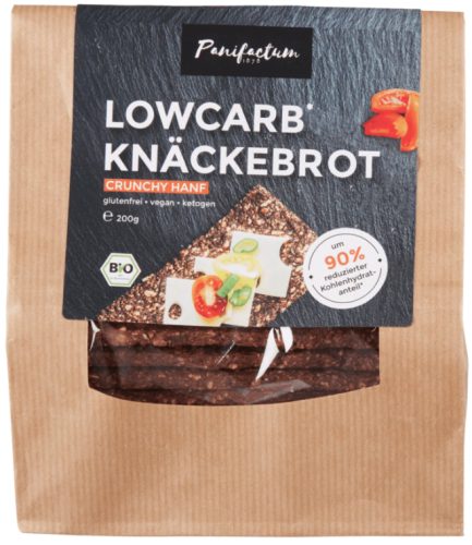 Panifactum Lowcarb Knäckebrot Crunchy Hanf Bio glutenfrei (200 g)
