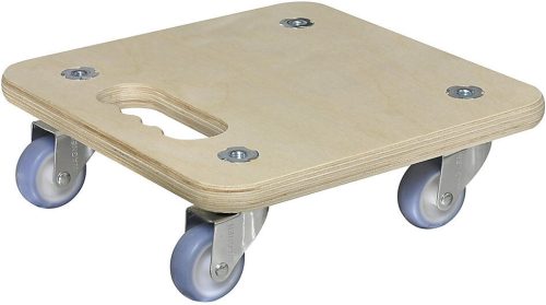 undefined, Transportroller aus Multiplexplatte quadratisch, VE 2 Stk Räder mit TPR-Bandage (soft)