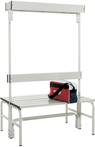undefined, Umkleidebank aus Edelstahl, HxT 1650 x 725 mm L 1015 mm, ohne Schuhrost, Hakenleiste mit 6 Haken